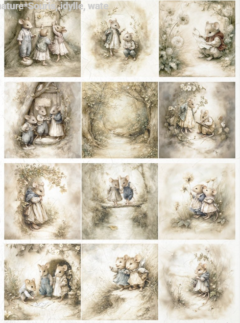 Papier de riz A3 souris