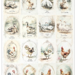 Papier de riz bassecour medaillon 185