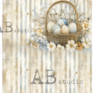 Papier de riz rayures et paniers 144