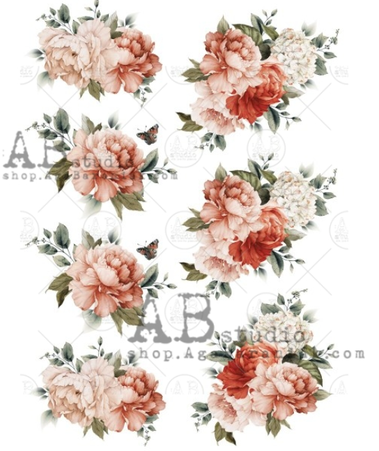 Papier bouquet de fleurs 180