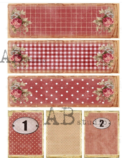 Papier A3 vichy et pois rouge