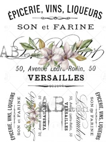 Papier de riz A3 épicerie Versailles ABStudio