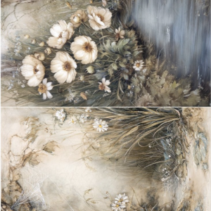 Papier de riz paysage pissenlit souris 197