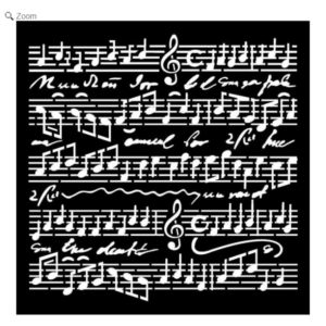 Pochoir notes de music