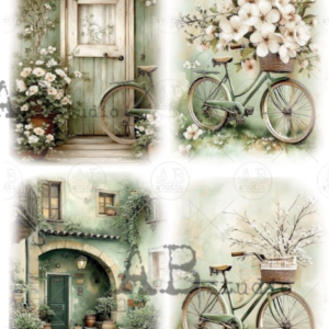 Papier de riz 4 cases vélo 226