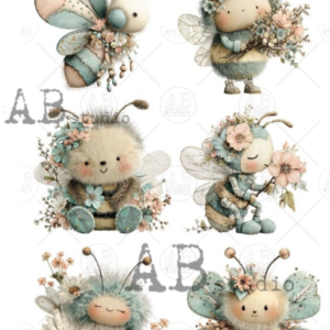 Papier de riz abeilles rigolotes 218