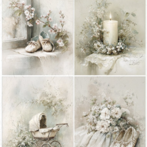 Papier de riz bougies et chaussons 232