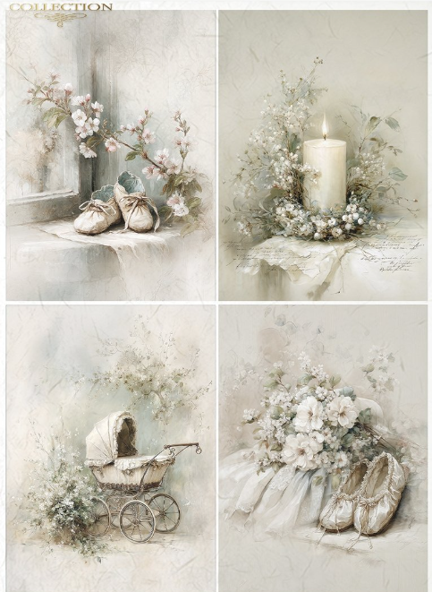 Papier de riz bougies et chaussons 232