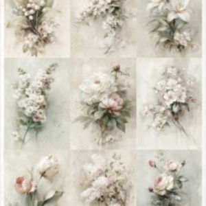 Papier de riz cases de fleurs 238