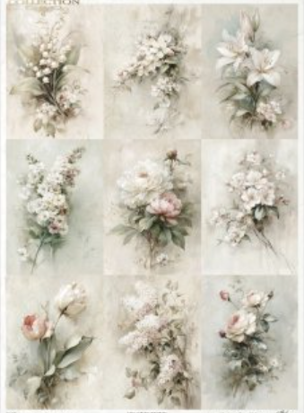 Papier de riz cases de fleurs 238