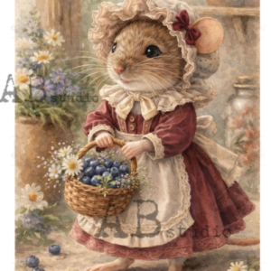 Papier de riz dame panier 230