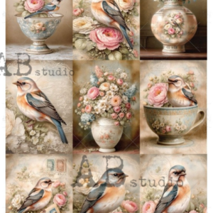Papier de riz oiseaux 270