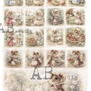 Papier de riz souris petites images 208