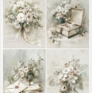 Papier de riz clef et lettres 233