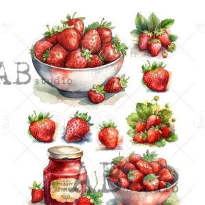 Papier de riz fraisiers 283