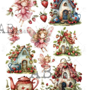 Papier de riz maison fraises 280