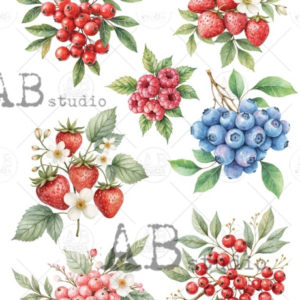 PApier de riz grappe fruits rouges 288