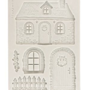 Moule silicone Christmas cottage Stampéria