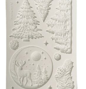 Moule silicone Stampéria Christmas winter landscape