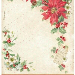 Papier de riz Classis christmas ponsettia 343