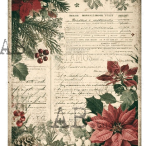 Papier de riz Lettre de Noel 303