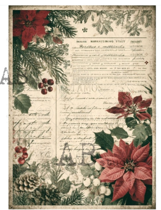 Papier de riz Lettre de Noel 303