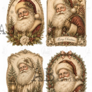 Papier de riz Père Noel 4 cartes 301