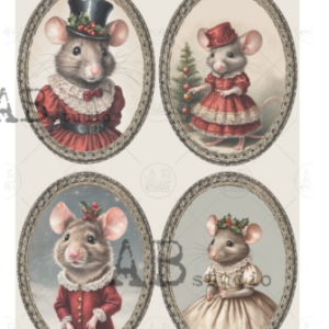 Papier de riz Souris de Noel 300