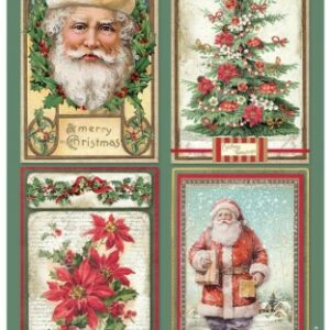 Papier de riz classic christmas 4 cartes 346
