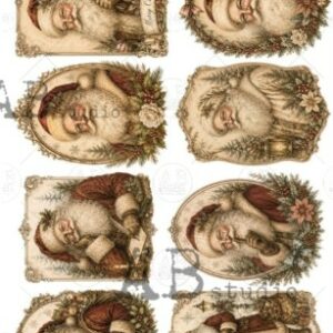 Papier de riz petite image de père de Noel 310
