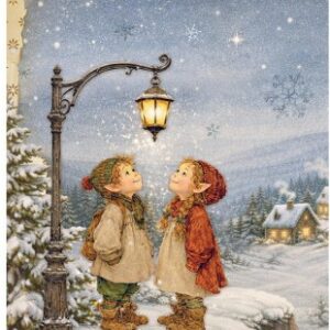Papier de riz silent night strret lamp