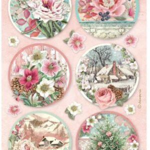 Papier de riz winter magic rounds 341