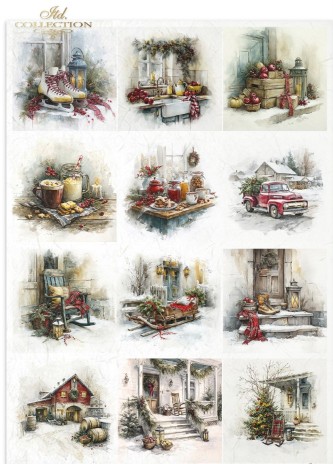 Papier de riz hiver dehors ITD 500