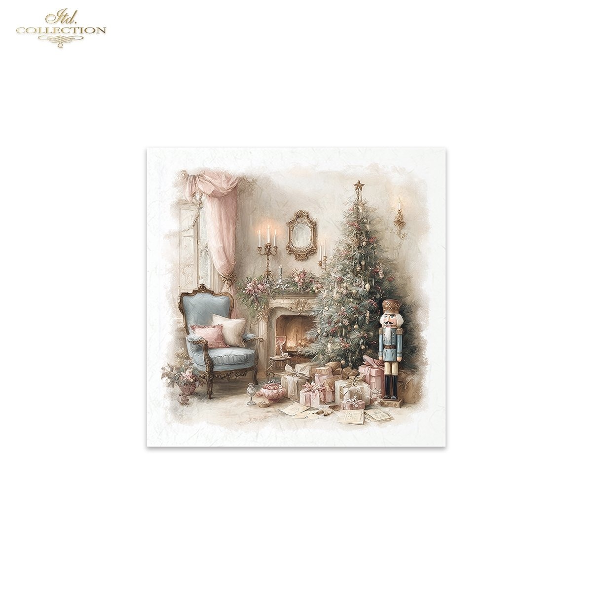 Lot de papier de riz casse noisette noel ITD Collection – Image 6