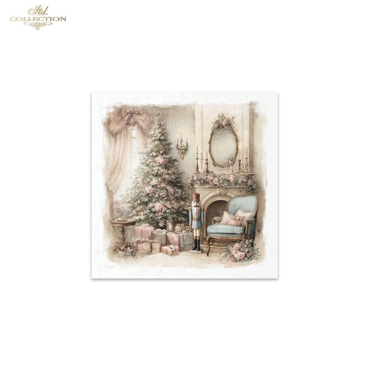 Lot de papier de riz casse noisette noel ITD Collection – Image 2