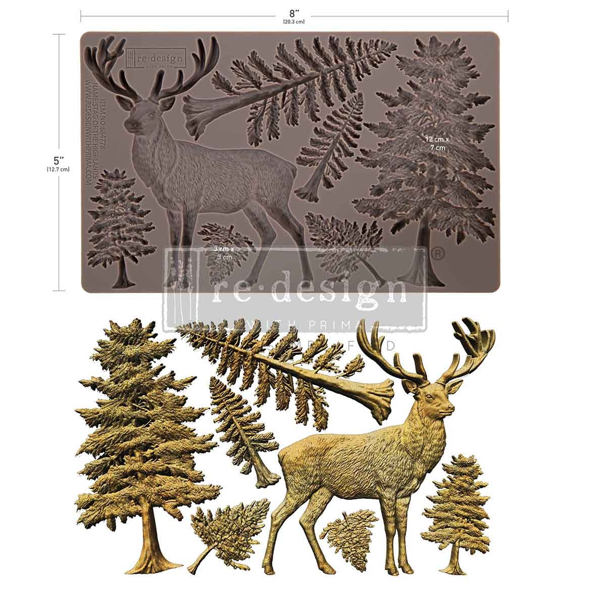 Moule silicone Cerf des Highlands Redesign
