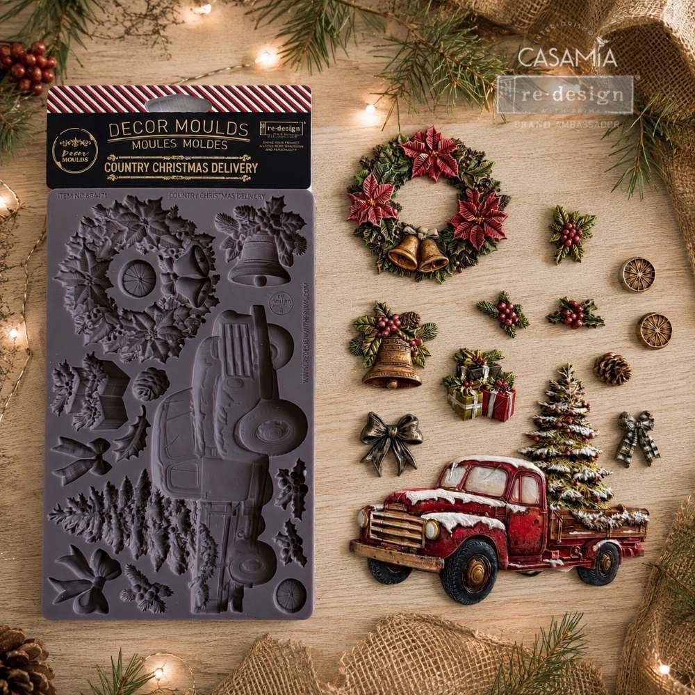 Moule silicone livraison de Noel à la campagne – Image 3
