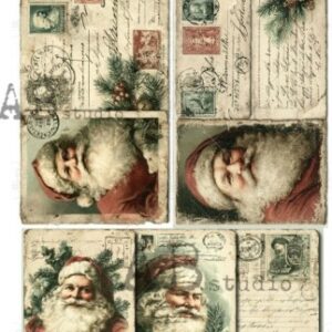 Papier de riz carte père noel 609