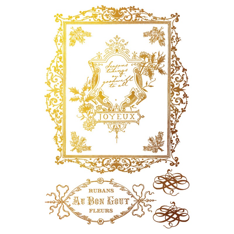 transferts figgy flourish foil or et argent – Image 8